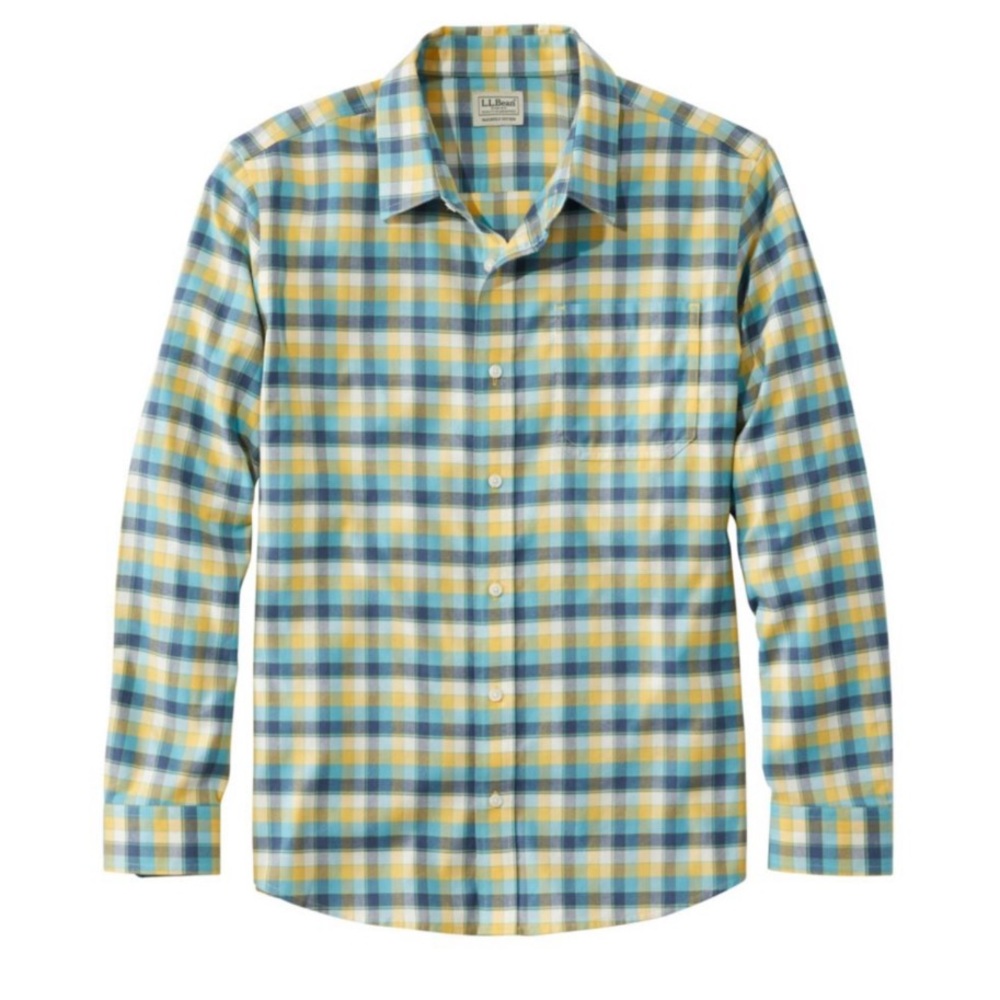 L L Bean Wrinkle-Free Ultrasoft Brushed Cotton Shirt